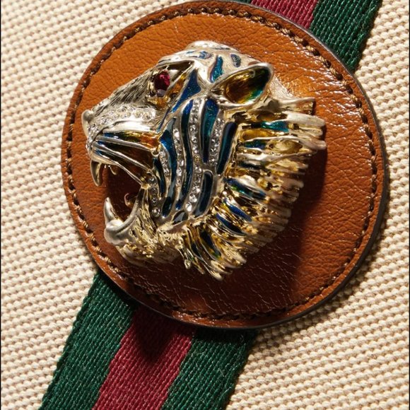 Gucci Rajah Large Canvas Tote Bag in Beige NEW WITH DUSTBAG - Picture 4 of 6